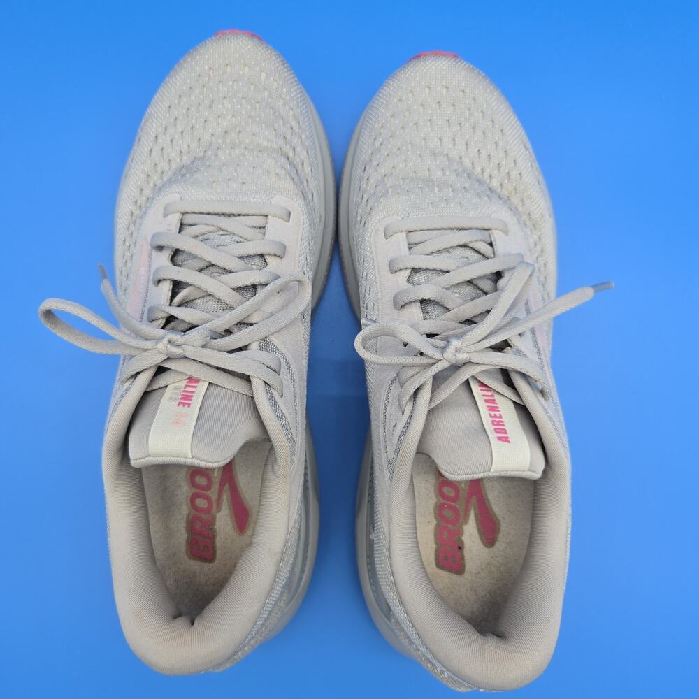 Brooks Adrenaline GTS 24 Gray Women’s 9.5 2A Narrow Alloy/White/Zephyr - Picture 9 of 12